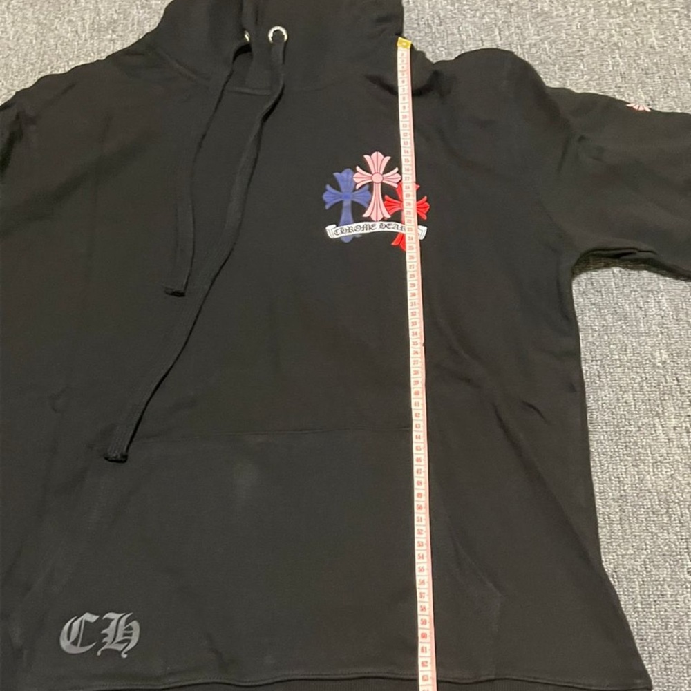 Chrome Heart Hoodie rainbow cross pattern